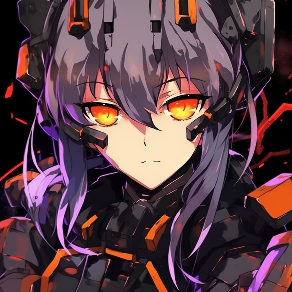 Anime profile picture resembling Demon Slayer's character, with traditional patterns and vivid colors. 512x512 anime pfp cool design