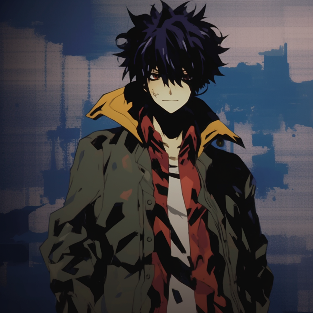 Naruto Uzumaki, darker than usual with heavily shaded character design and deep saturated colors. top grunge anime aesthetic