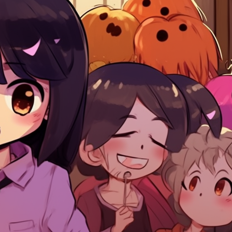 Omori and Mari under a dreamy moonlit sky, splashes of pastel colors and romantic mood unique omori themed halloween matching pfp ideas pfp for discord.
