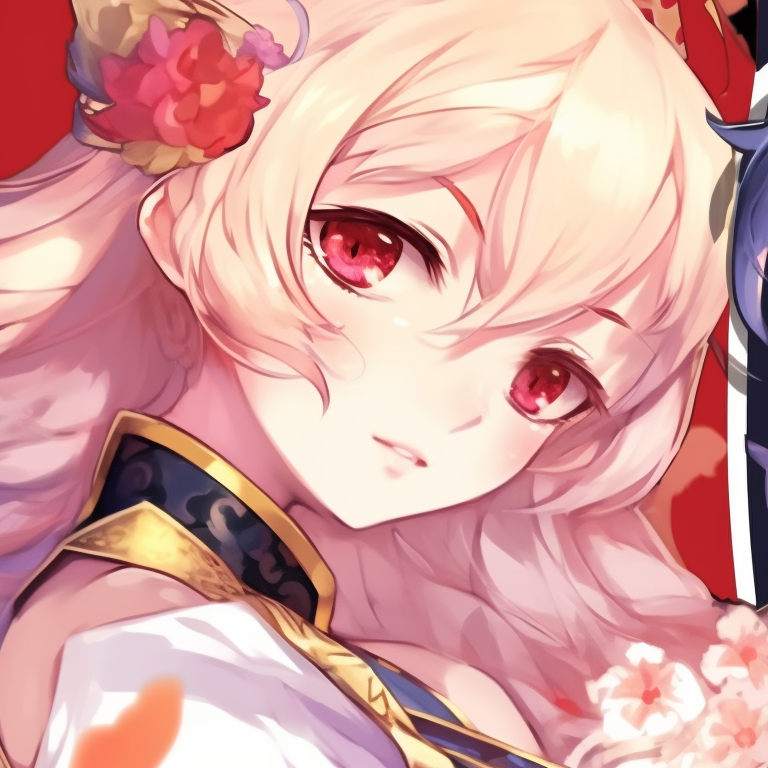 Two characters in warrior armor, dynamic poses, vibrant colors with a backdrop of a gnarled tree beautifully crafted genshin matching pfp pfp for discord.