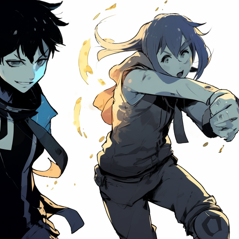 Three characters in dynamic action poses, bright colors and detailed uniforms. blue lock matching pfp - trios pfp for discord.