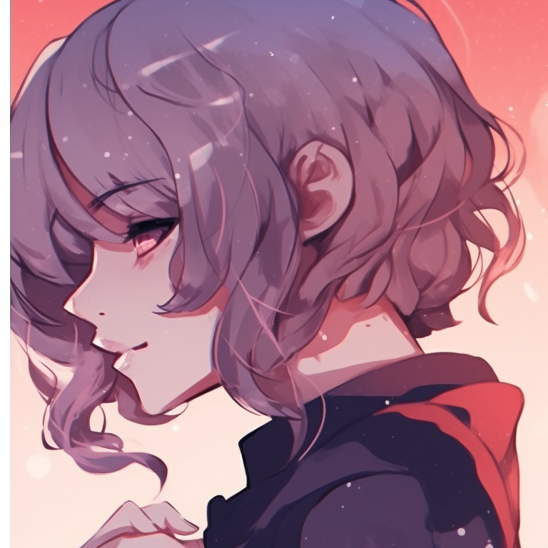 Two characters illuminated by lantern lights, vibrant colors with a traditional Japanese motif. classic matching anime pfp for couples pfp for discord.