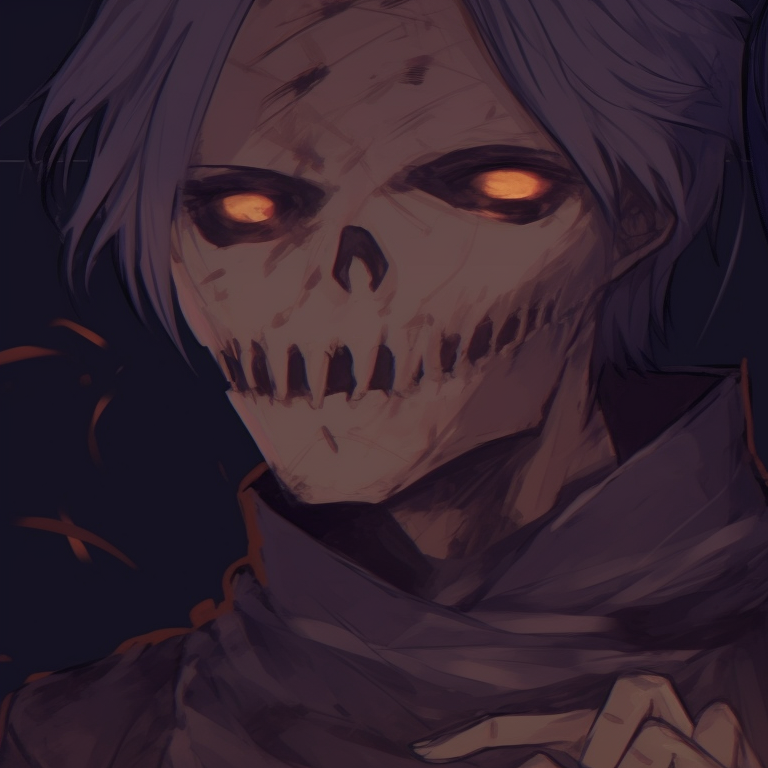 Two characters dressed as titans, dark tones and intense expressions. halloween special aot matching pfp pfp for discord.