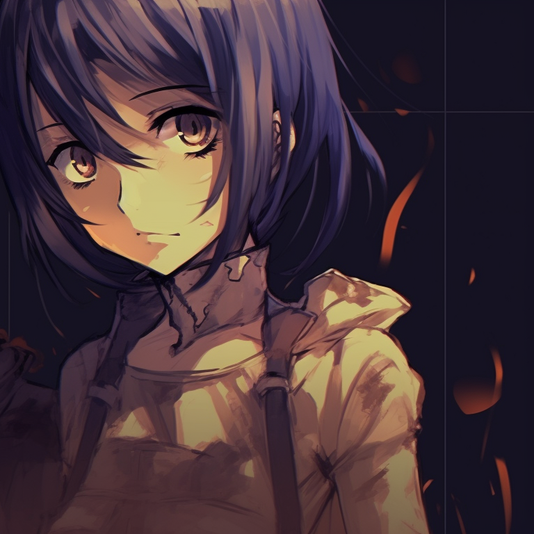 Two characters dressed as titans, dark tones and intense expressions. halloween special aot matching pfp pfp for discord.