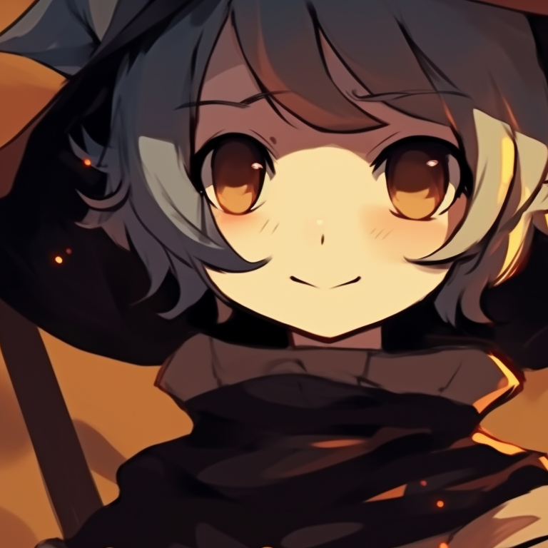 Two characters in a haunted setting, cool blue and gray palette with an eerie feel. matching halloween pfp with spooky elements pfp for discord.