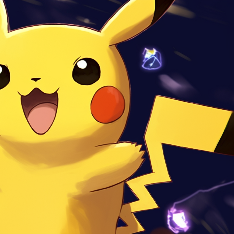 Two Pikachu characters, vibrant yellow color and excitement in their expressions. pokemon matching pfp for everyone pfp for discord.