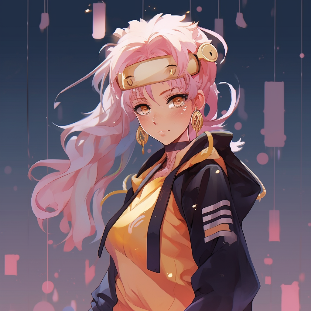 A captivating view of Sailor Moon's charming graphic eye, complete with reflections and a vibrant color palette. anime pfps with dripping charm pfp for discord.