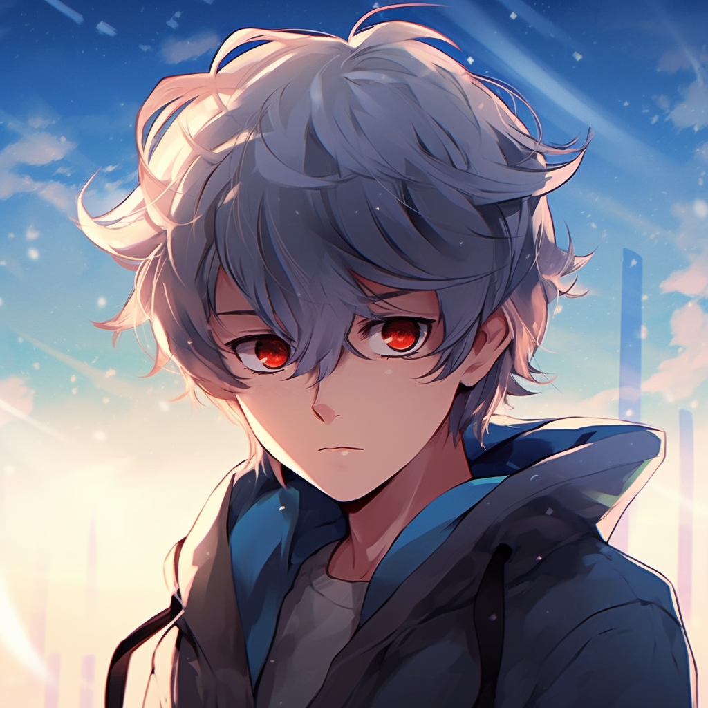 Anime boy with adorable animal ears, detailed furry texture and engaging eyes. adorable anime pfp male pfp for discord.
