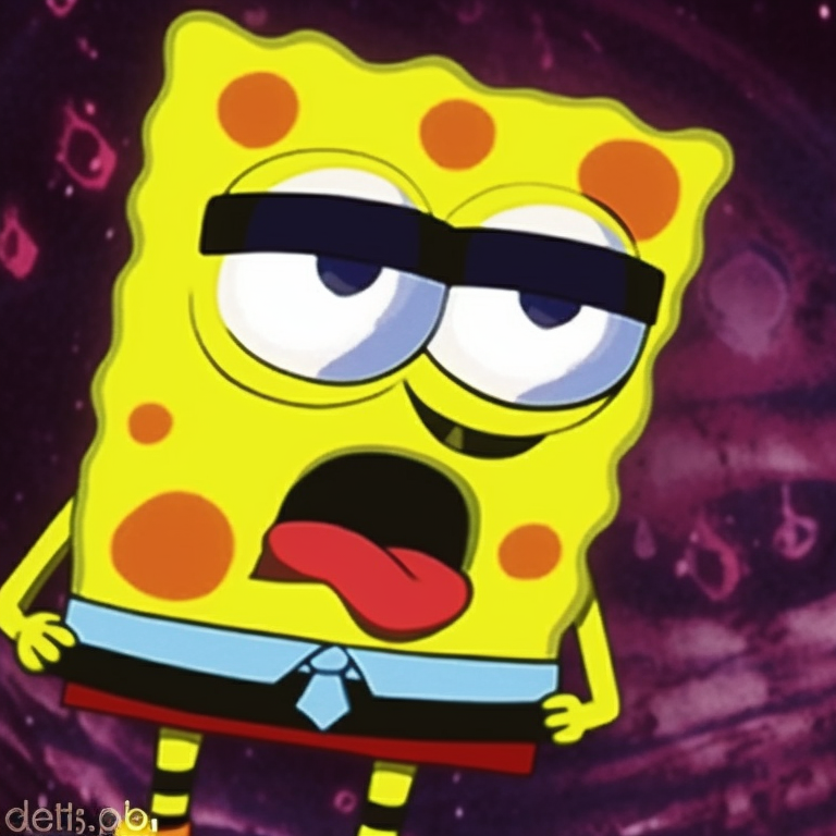 Two characters underwater, stark difference in sizes and contrasting colors. spongebob character matching profile pictures pfp for discord.