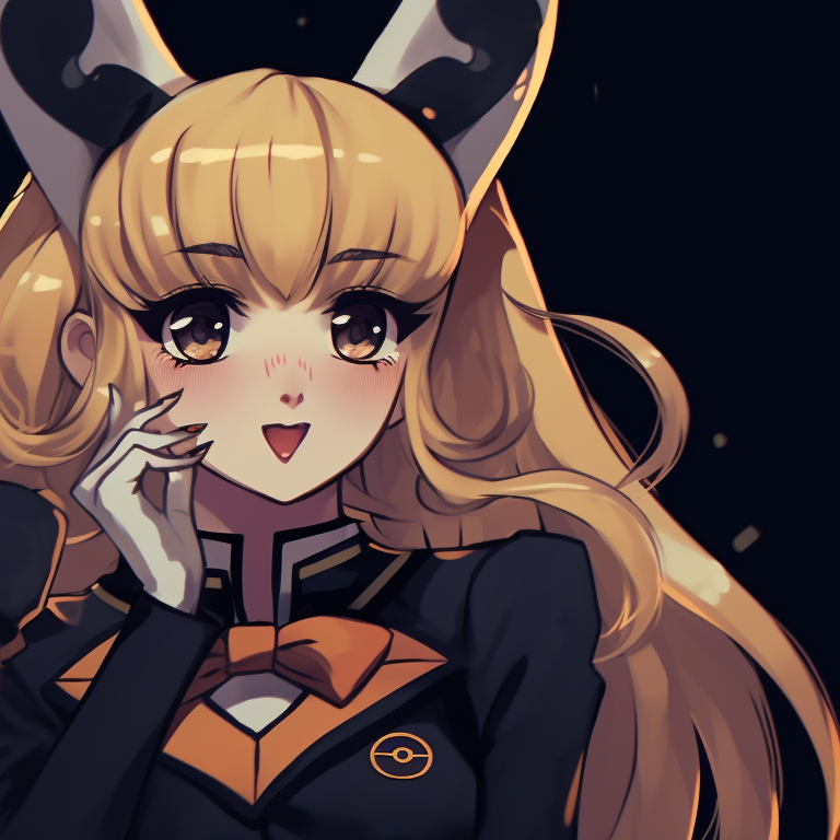 Two characters posing next to a glowing jack-o'-lantern, warm colors and detailed texture. sailor moon matching pfp halloween theme ideas pfp for discord.