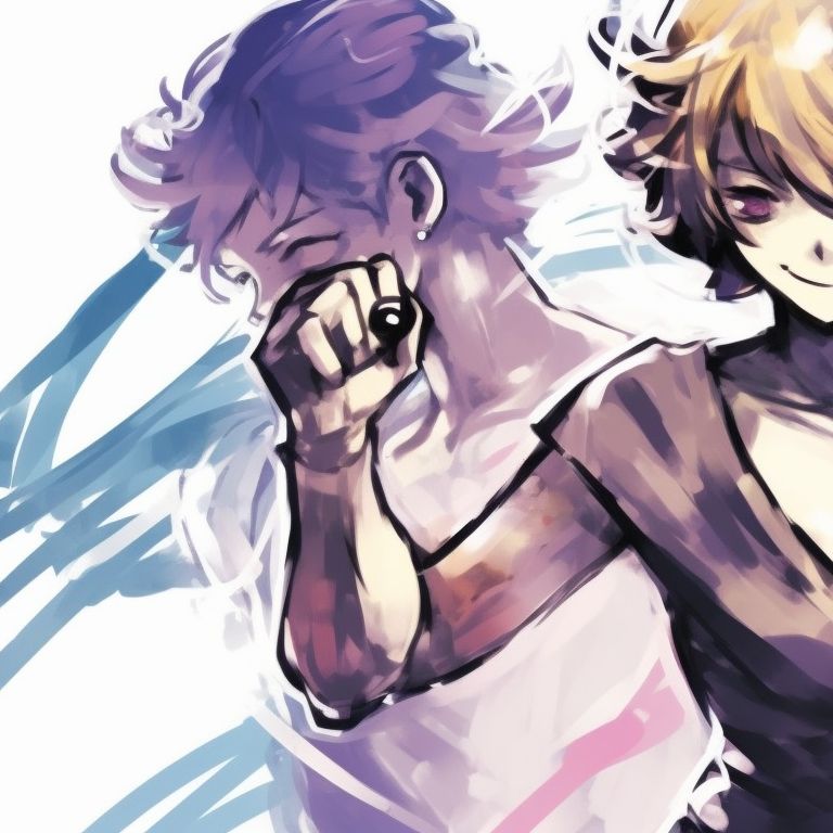 Three characters with magical auras, mystical symbols and pastel colors. unique matching trio pfp ideas pfp for discord.