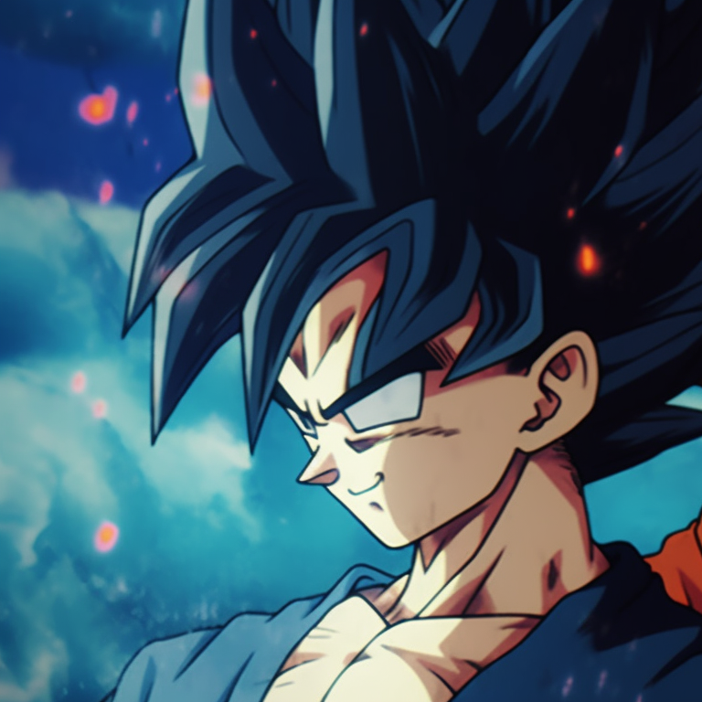 Goku and Vegeta in their Super Saiyan forms, displaying intense energy auras, fiery colors and dynamic lines. dragon ball goku and vegeta matching pfp pfp for discord.