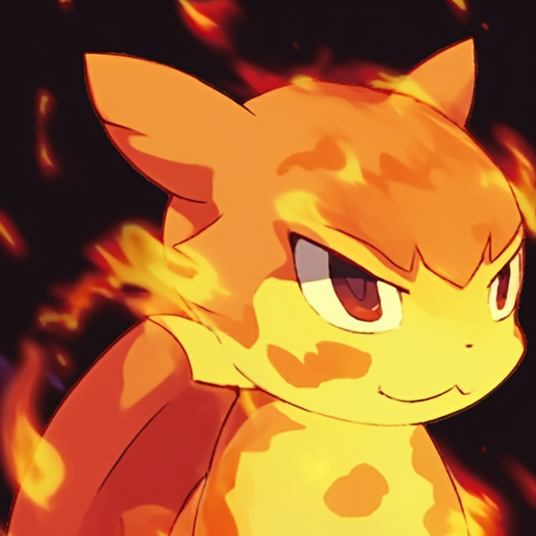 Two fire type Pokemon, bold red and orange shades representing their fiery nature. pokemon matching pfp for everyone pfp for discord.