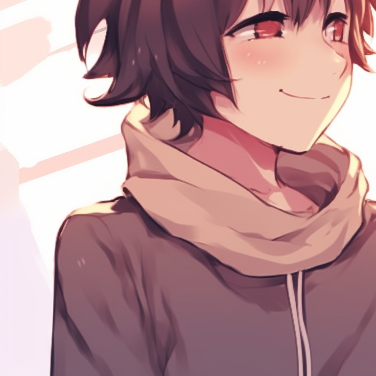 Two characters in coordinating pastel outfits, sharing a warm smile and gentle shading in the details. anime style pfps for best friend duo pfp for discord.