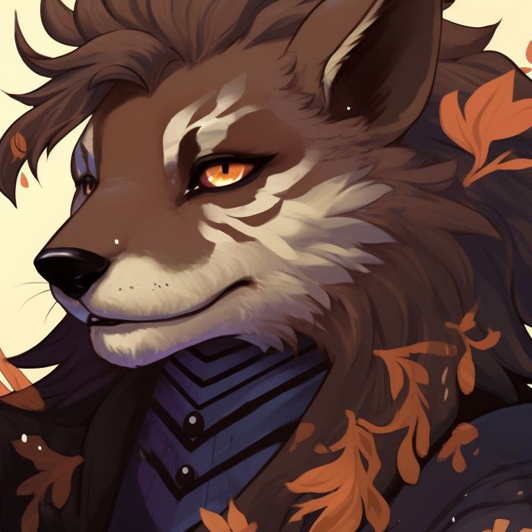 Two characters in a sunset scene, fantastical elements with mesmerizing color gradient. artistic furry matching pfp pfp for discord.