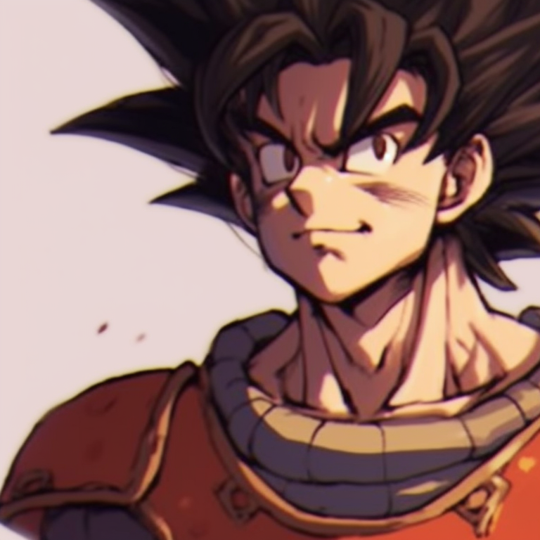 Goku and Chichi in saiyan armor, intense expressions, detailed illustrations. goku and chichi matching outfits pfp for discord.