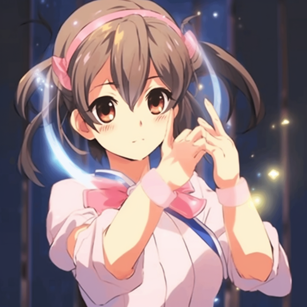 Sailor Moon performing her Moon Tiara Magic attack, bright colors and glitter effects. creative anime pfp gif ideas