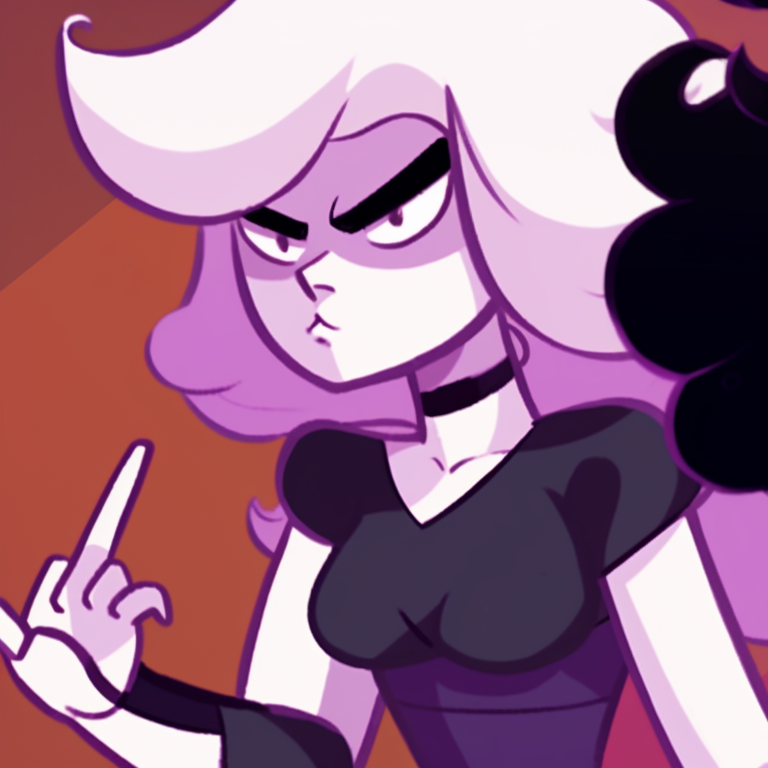 Two characters in matching witch costumes, rich colors and elegant design. steven universe halloween special icons pfp for discord.