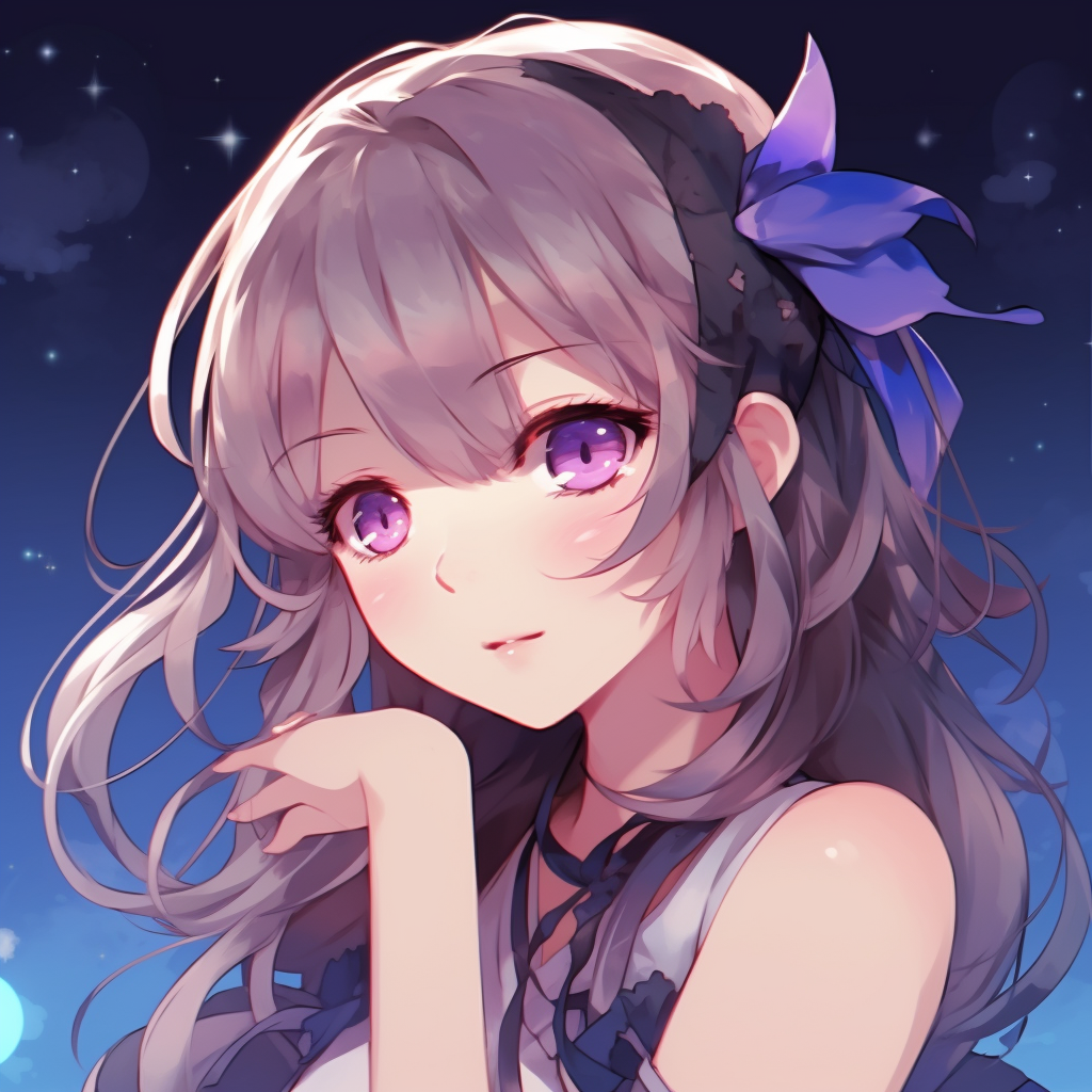 Anime girl daydreaming with a faraway look, gentle shading and a dreamy aesthetic. charming girl anime pfp pfp for discord.