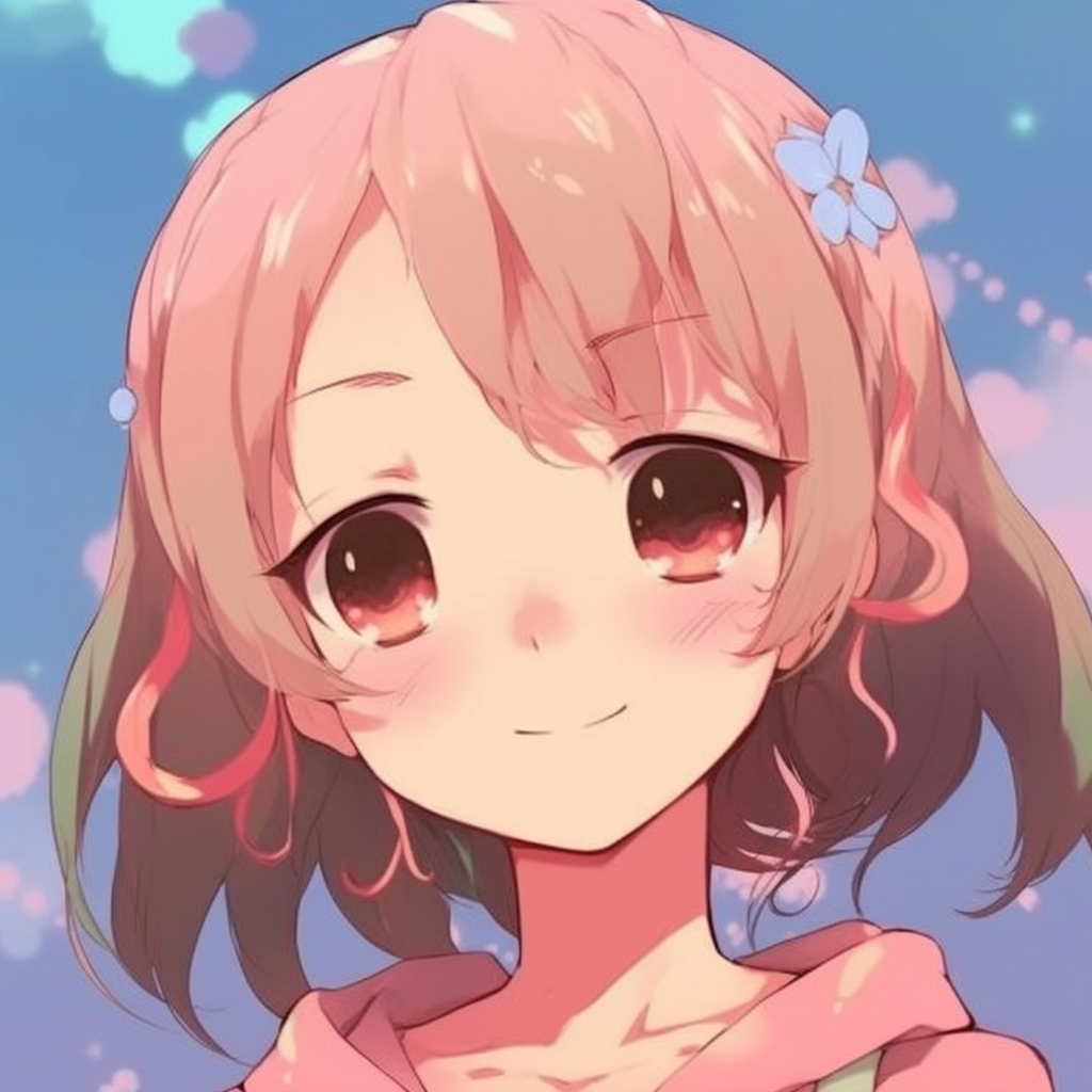 Satirically funny anime meme PFP, detailed character design and pop colors. amusing anime meme pfp pfp for discord.