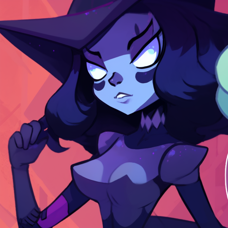 Two Steven Universe characters in Halloween costumes, dark tones and a parallax background effect. steven universe halloween themed pfp for duos pfp for discord.