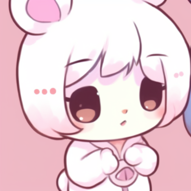 Two Sanrio characters featuring bold color schemes, pop art inspo. modern matching sanrio pfp pfp for discord.