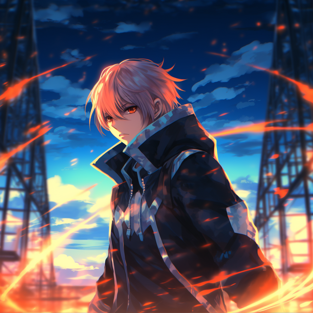 A Todoroki profile picture designed with colorful aesthetics and crisp 4K resolution aesthetic 4k anime pfp