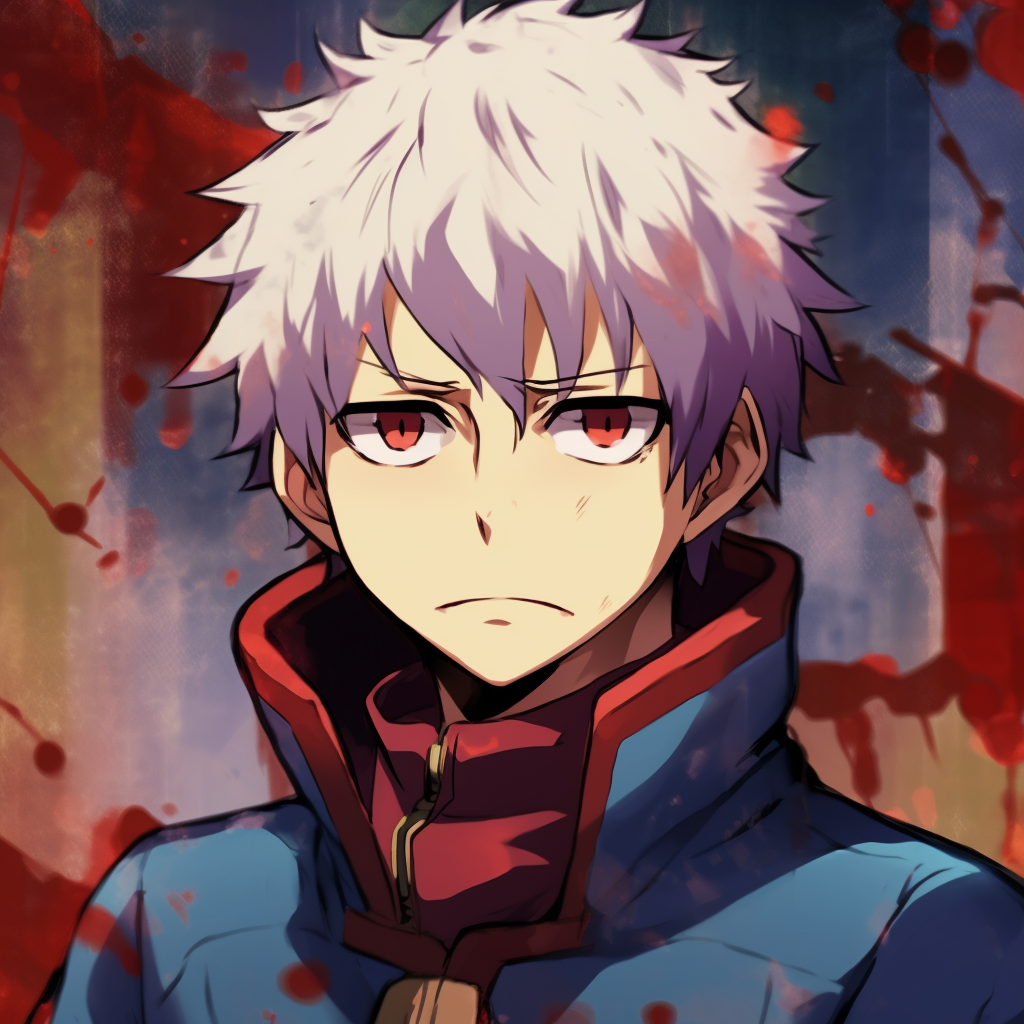 Shoto Todoroki showcasing half-cold half-hot quirk, vibrant red and blue colors. unique anime characters pfp