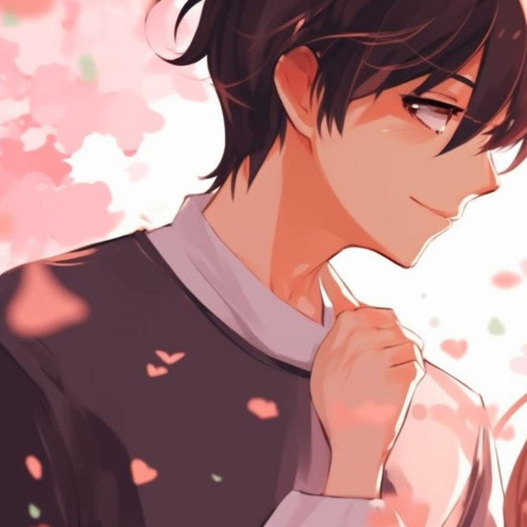 Two characters in twilight, contrasting shadows and silhouettes with sparkle accents. fun cute matching pfp for couples pfp for discord.