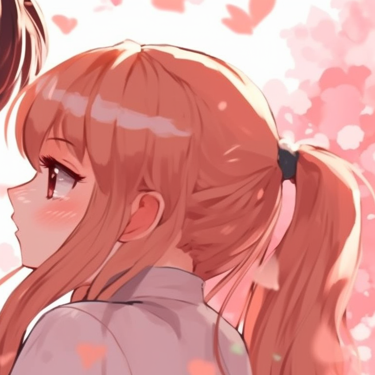 Two characters in twilight, contrasting shadows and silhouettes with sparkle accents. fun cute matching pfp for couples pfp for discord.