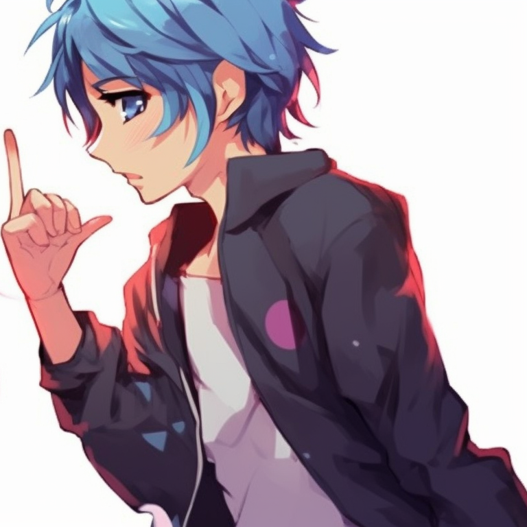 Two characters in dynamic postures, engaging in lively conversation, bold colors and clear lines. real life matching pfp for besties pfp for discord.