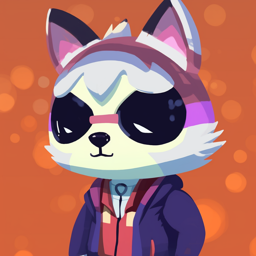 Detailed close-up of Tom Nook's face, showcasing his characteristic facial expression. illustrative animal crossing pfp