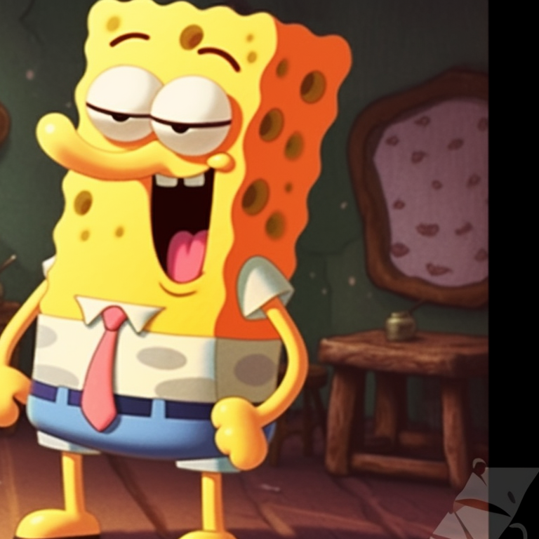 Spongebob and Patrick in a beach setting, a plethora of colorful elements. animated spongebob matching profile picture pfp for discord.