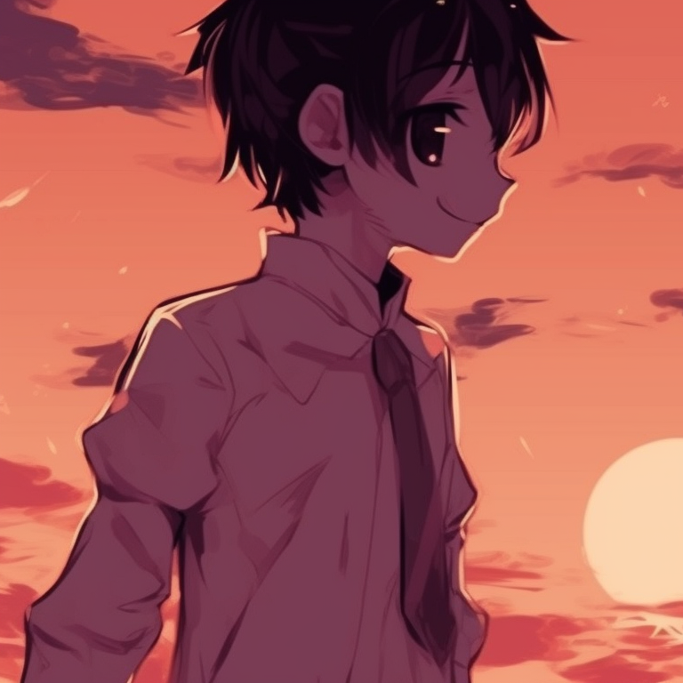 Two characters harmonizing under twilight, cool color spectrum, dreamy aesthetics fascinating match for 2 friends' pfp pfp for discord.