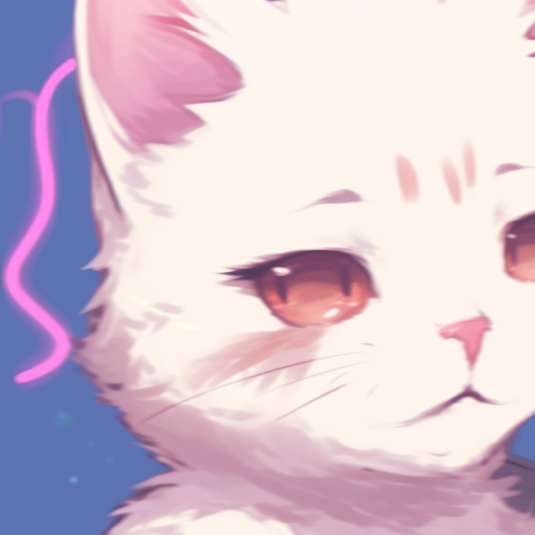 Two girl characters with cat ears, playful poses, and vibrant colors. girl-themed cat matching pfp pfp for discord.