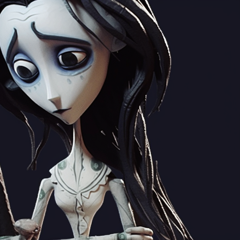 Bride and groom, spiritual aura surrounding them, representing love beyond life in Burton’s signature monochromatic colour palette. burton's corpse bride matching pfp pfp for discord.