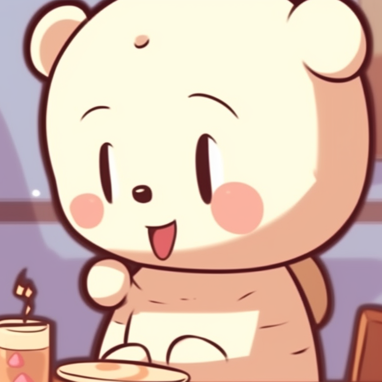 Milk and Mocha sharing a laugh, vivid colors and cartoonish art style. turn heads with milk and mocha pfp pfp for discord.