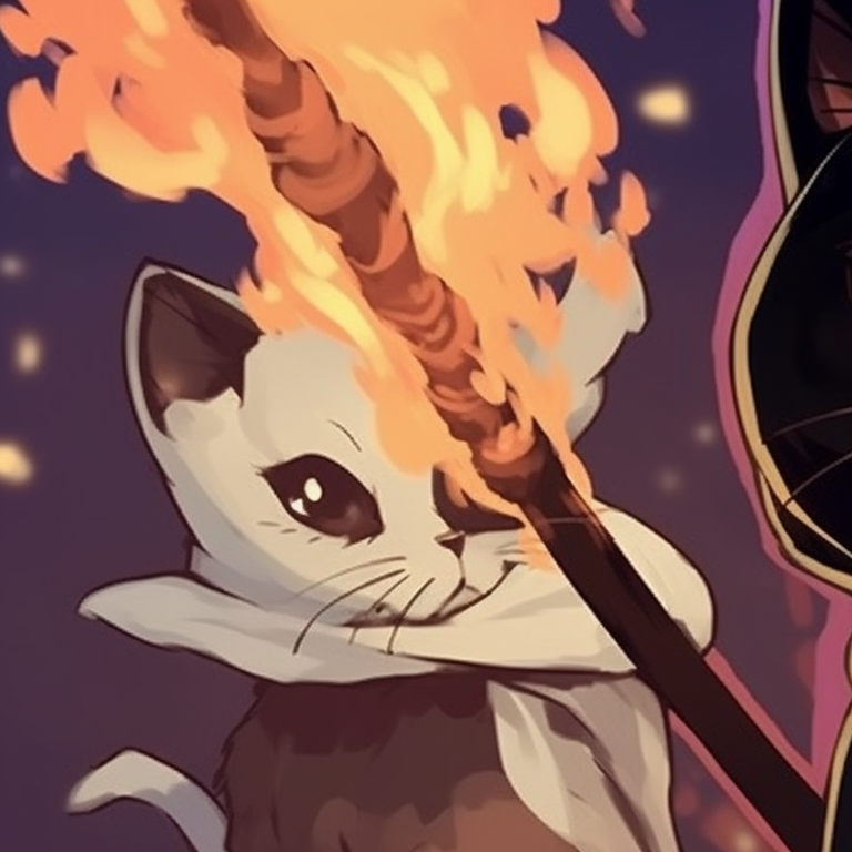 Two characters as mythical foxes, intricate designs and soft autumn colors, tails intertwined. pfp pair animal halloween theme pfp for discord.