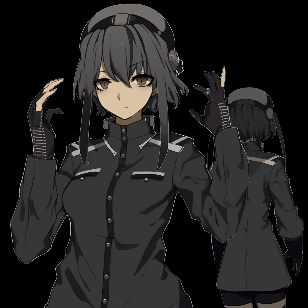 Black-haired anime character with vivid eye color, high contrast between hair and skin tones creative black pfp anime pfp for discord.