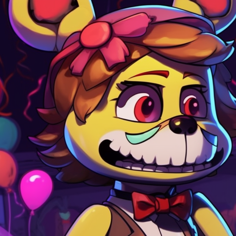 Unwithered Freddy and Chica, warm tones and detailed textures, showcasing an intimate setting. find your perfect fnaf matching pfp pfp for discord.
