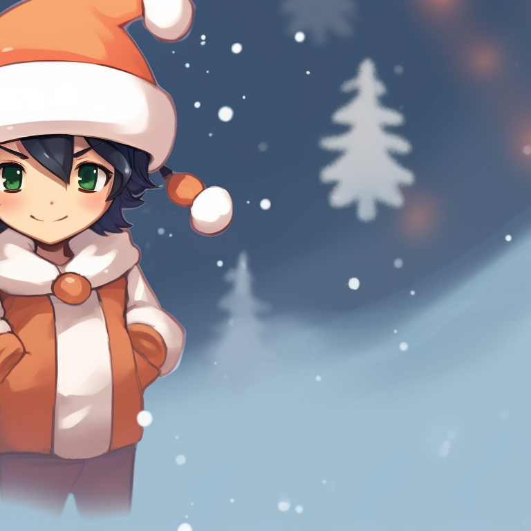 Two characters defending a lit Christmas tree, mix of soft and cool colors, festive decoration motifs valorant christmas pfp matchups pfp for discord.