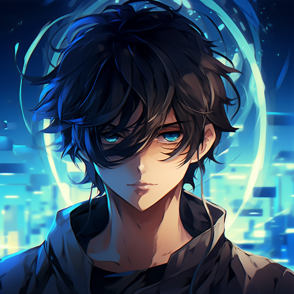 Grid view of anime boy with different emotions, colorful layout and expressive eyes. anime pfp boy actions