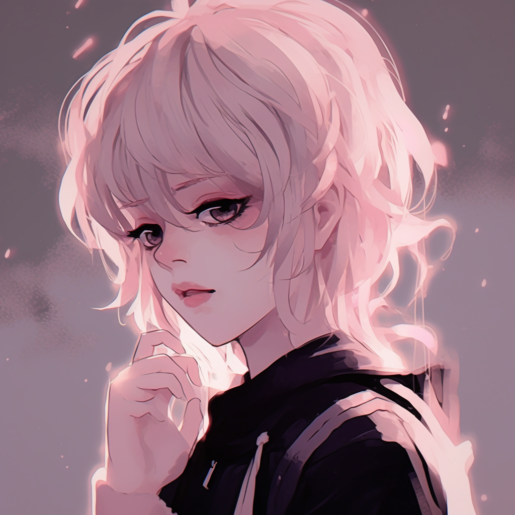 Anime girl with a floral aesthetic, emphasizing on pastel colors. pfp anime with aesthetic feel