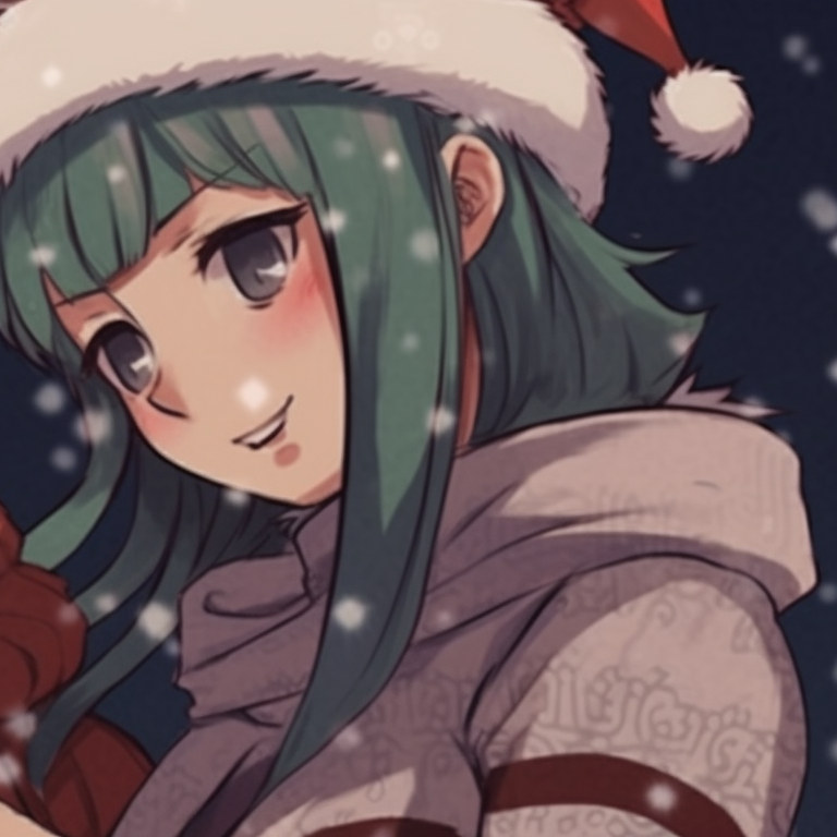 Itachi and Kisame, wearing symbolic Christmas scarves, rich colors and dramatic shadows. perfect naruto christmas match-up pfp pfp for discord.