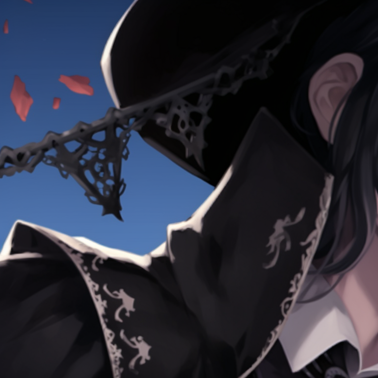 Two characters in a cursed love, intricate shading, with eerie and dim lighting. spooky anime couples halloween themed profile pictures pfp for discord.