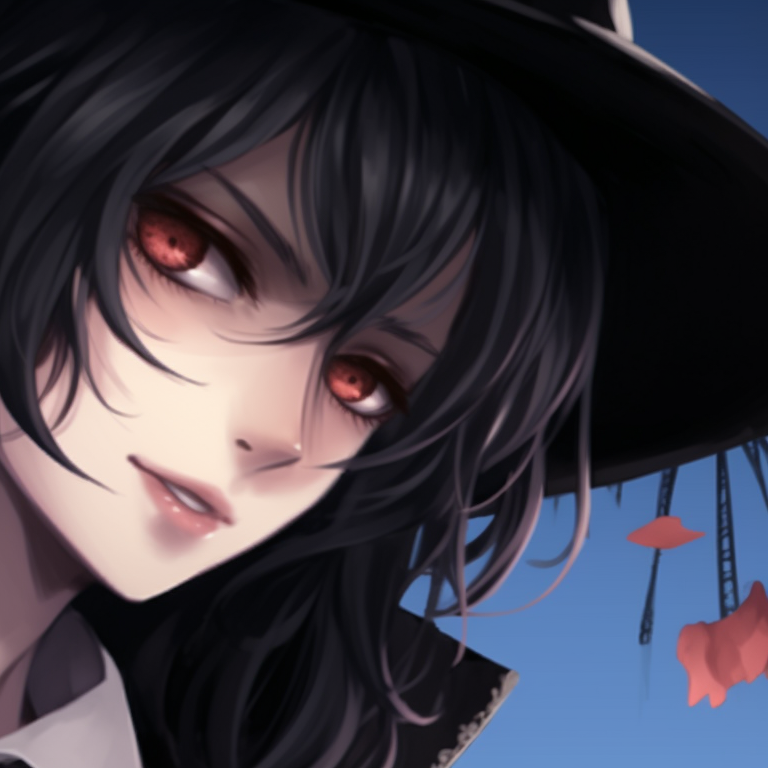 Two characters in a cursed love, intricate shading, with eerie and dim lighting. spooky anime couples halloween themed profile pictures pfp for discord.