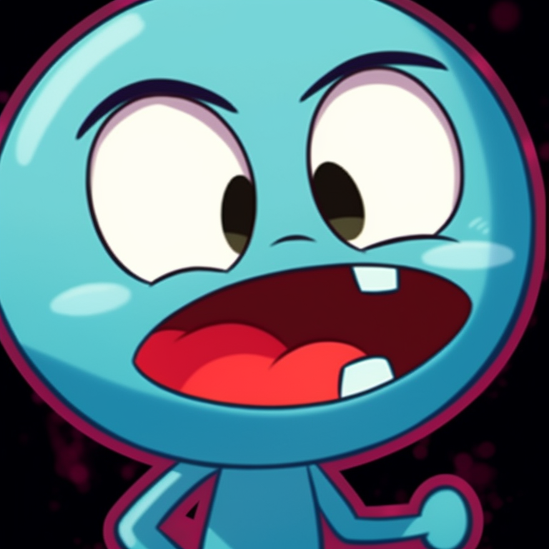 Close-up of Gumball and Darwin, bold colors and exaggerated expressions. gumball and darwin cartoon network pfp pfp for discord.