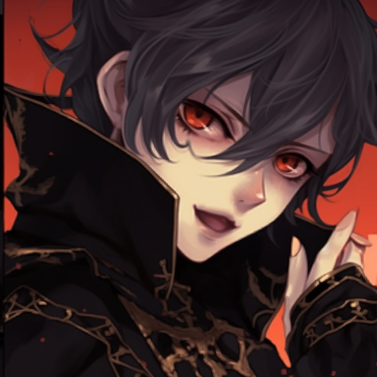 Two anime characters depicted as midnight phantom lovers, monochrome palette creating a ghostly effect. spooky anime couples halloween themed profile pictures pfp for discord.