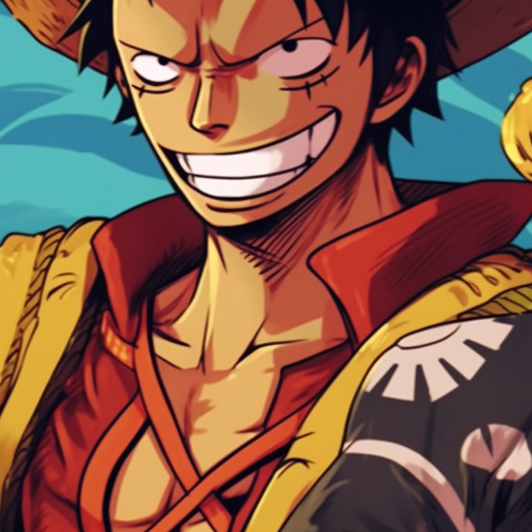 Two characters in pirate outfits, saturated colors and bold outlines. one piece matching pfp inspiration pfp for discord.