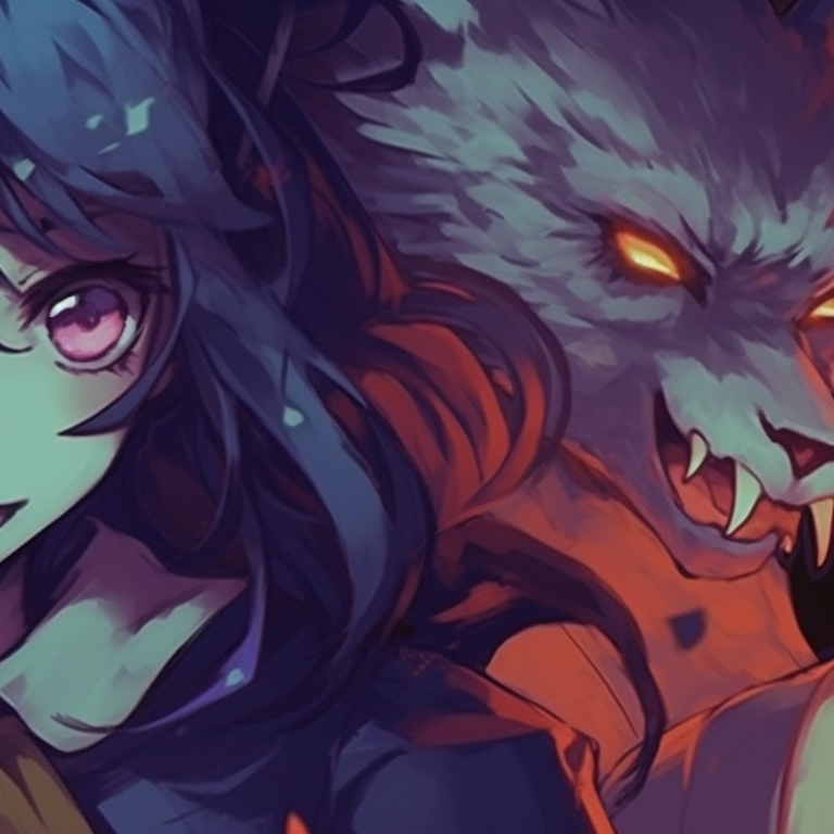 Two characters, one dressed as a grim reaper and the other as a ghost, cool tones and cartoonish style. halloween theme matching pfp ideas pfp for discord.